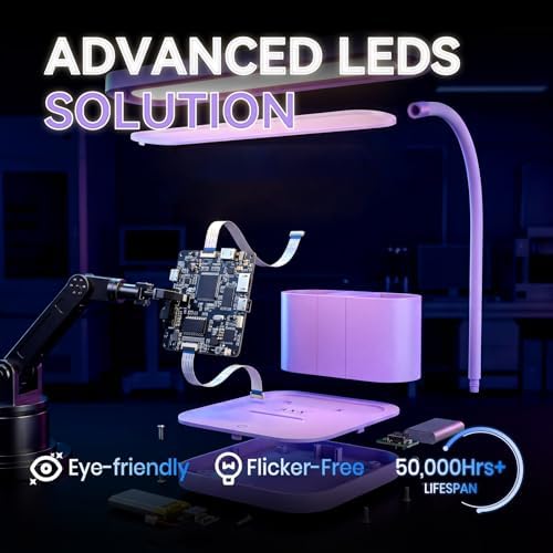 AXX Purple Desk Lamp, Cute Table Light for Home Office Bedroom