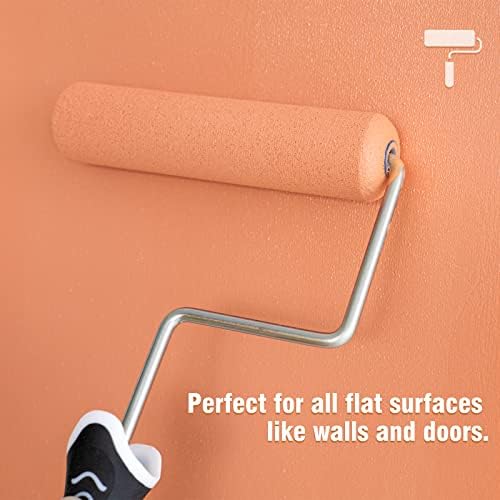 Mister Rui Foam Paint Roller Covers, 6 Inch Paint Rollers, Pack of 24