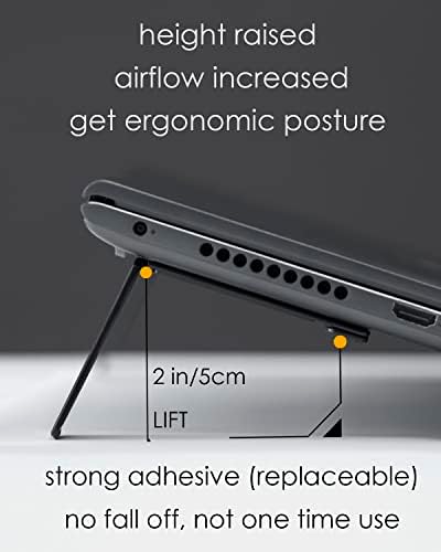 Aulumu G07 Pop Up Leg Stands Laptop, Super Portable Cooling Laptop Stand, Ergonomic Laptop Riser Lift for Desk for MacBook, All Laptops, Tablets, 8-20'', Black