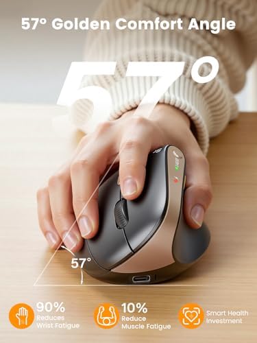 SABLUTE MAM3 Ergonomic Mouse, Wireless Mouse for Small/Medium Hands