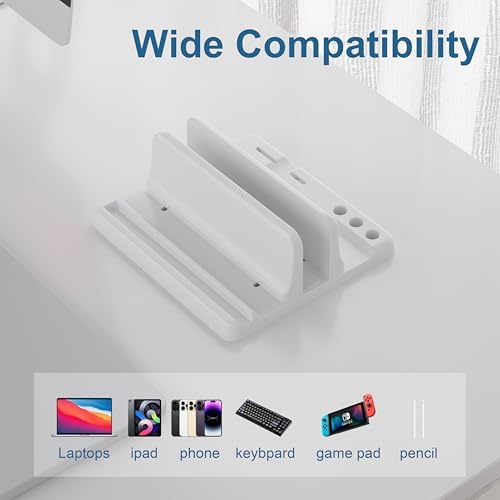 Vertical Laptop Stand, Adjustable 3 in 1 ABS