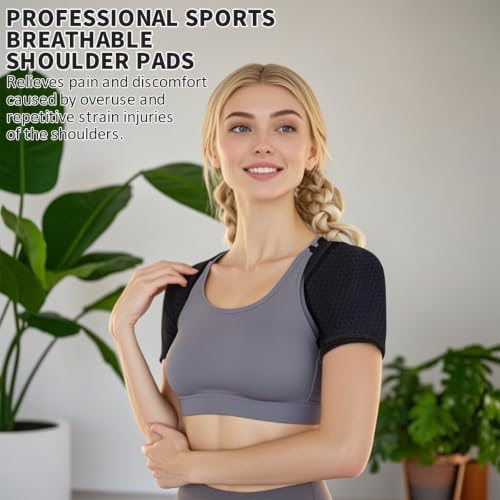 Double Shoulder Brace,Concealed Double Shoulder Brace for Sports Lovers,Comfortable and Breathable Shoulders Braces for Chronic Tendinitis Pain Relief,Outdoor Sports,Sleeping,Running (X-Large)