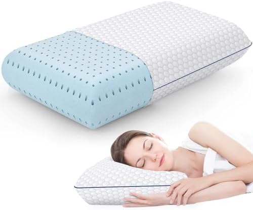 CushyOasis Memory Foam Pillows for Sleeping, Firm Bed Pillow, Standard Size