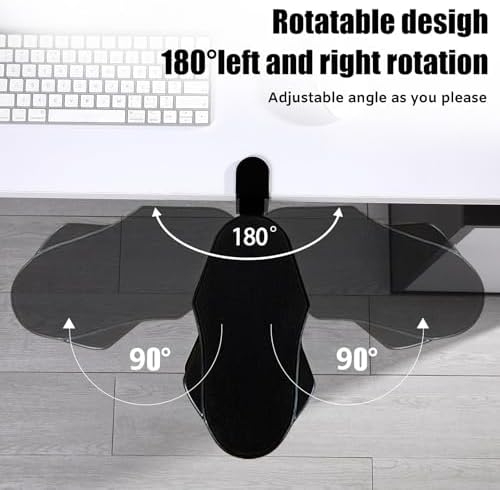 Computer Arm Rest for Desk, 180° Swivel and 90° Foldable, Black