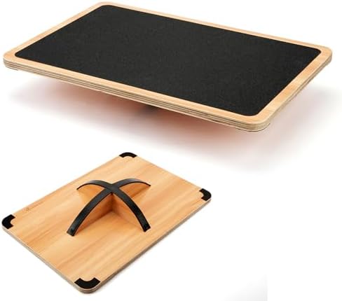 StrongTek Wooden Balance Board, Basic Rocker or Advanced 360° Wobble