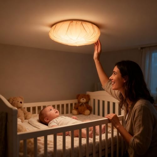 2pcs Baby Lamp Shade Cover - Soft Light for Night Feeding, Eye Protection, Prevents Direct Glare, Easy to Install (Khaki-45% Shading, 10-16in (27-41CM))