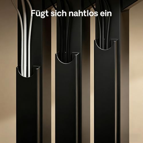 Asixxsix Magnetic Cable Management Tray for Desk Leg (Black)