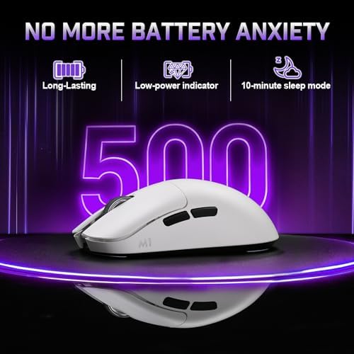 YUNZII M1 PAW3311 Sensor Wireless Gaming Mouse (White)