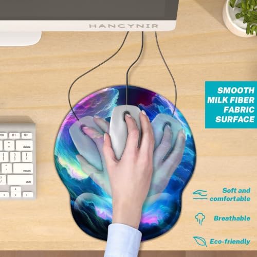 Hancynir Galaxy Ergonomic Gel Mouse Pad with Wrist Support Offce Desk Decor