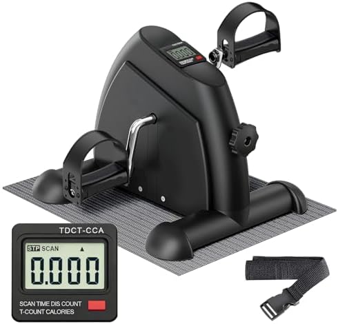 Mini Exercise Bike, Portable Under Desk Pedal Exerciser, Arm & Leg Trainer