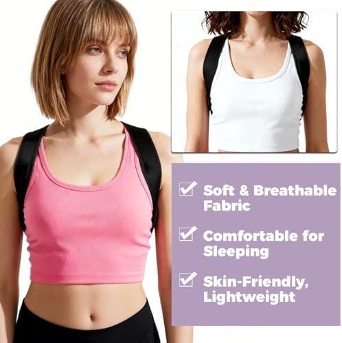 2PCS Posture Corrector Set,Nighttime Posture Brace Sleeping and Back Straps