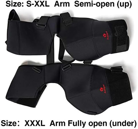 Kuangmi Double Shoulder Support Brace Strap Wrap Neoprene Protector (XXX-Large)