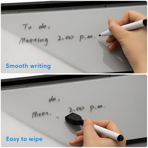 Varhomax Glass Desk Whiteboard with Calculator