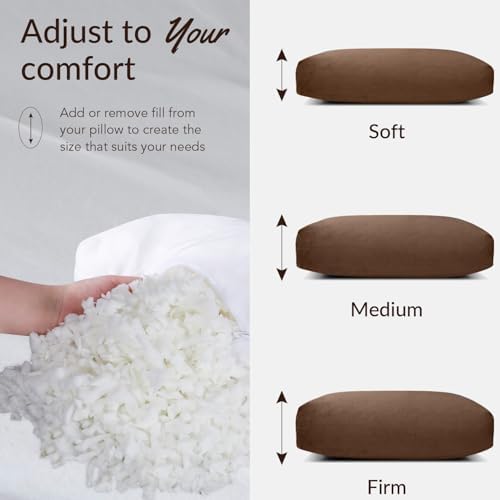Head Recliner Pillow Adjustable Shredded Memory Foam Headrest Pillows for Recliner Chairs,Non-Slip Velvet Cushion for Pain Relief Neck Support Pillow for Travel Home Sofa Armchair with Zipper Cover