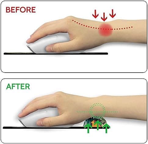 Blusabaca Mushroom Mouse Pad Wrist Rest Ergonomic Mousepad Wrist Support