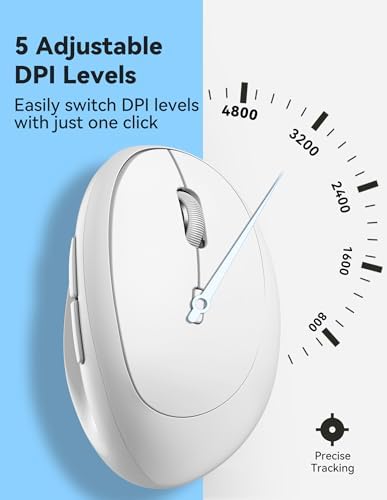 TECKNET Ergonomic Wireless Mouse 2.4G Vertical Mouse Silent 4800 DPI