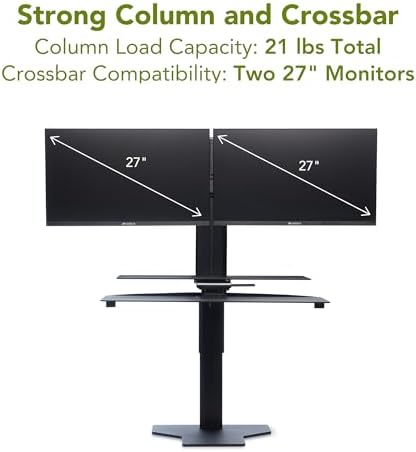Perfect POSTURE Standing Desk Converter - Dual Monitor Riser - 18" Lift