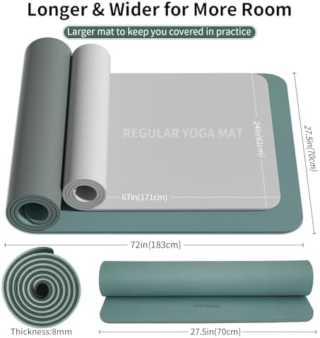 8mm Thick Yoga Mat Non Slip for Women Men