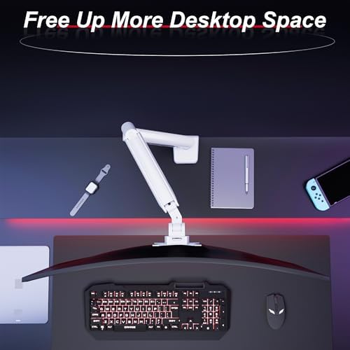 Fydeamer White Monitor Arm for 17-35" Screen up to 24.3lbs