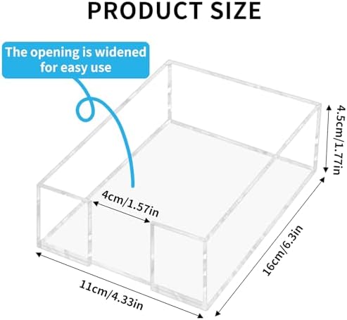 Acrylic Sticky Note Holder, 4 x 6 Inch Post It Note Holde
