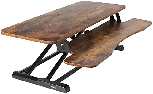 VIVO Rustic Vintage Brown 36 in Standing Desk Converter, DESK-V036KN