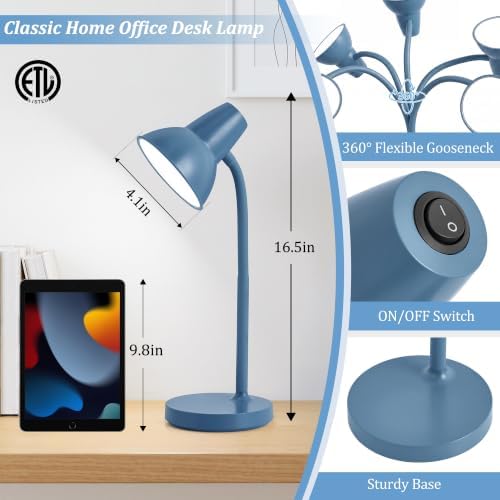 LED Desk Lamps for Home Office, Flexible Gooseneck Eye-Caring Study Lamps
