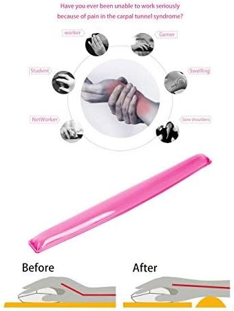 Gel Keyboard Wrist Rest Pad - Gel Keyboard Wrist Rest Pad | Wrist Rest Support for Office Gaming Computer Laptop Ergonomic Comfortable Pain Relief- Pink