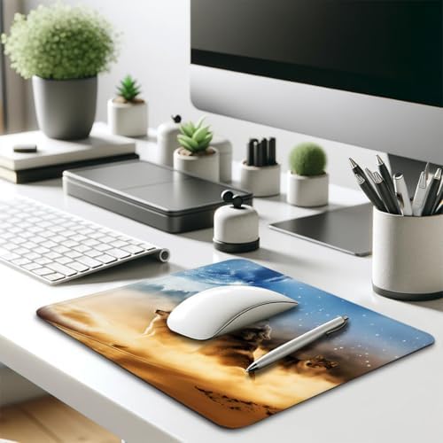 Wolves Howling at The Moon Mouse Pad, Reinforced Stitched Desk Mat