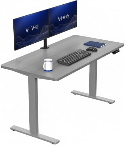 VIVO Dark Gray 55 x 28 in Standing Desk, DESK-KIT-1G55G