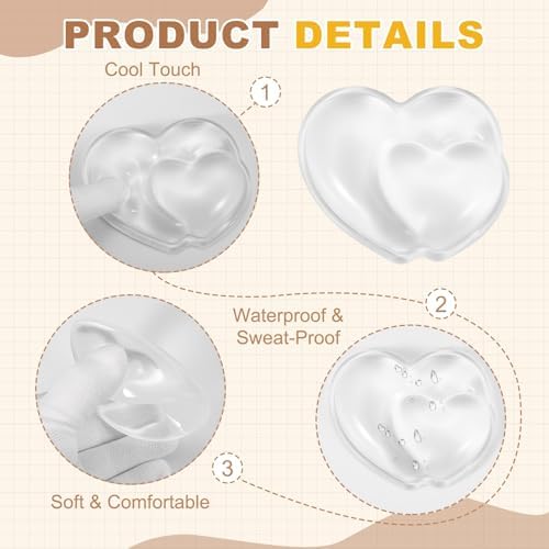PATIKIL Gel Wrist Rest, Wrist Support for Mouse Heart Shape Ergonomic Mouse Pad Soft Silicone Support Comfortable Cushion for Computer Gaming Office Home, Transparent