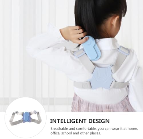 SECFOU Adjustable Posture Corrector Back Support Trainer with Vibration Reminder for Students Posture Correction in Blue