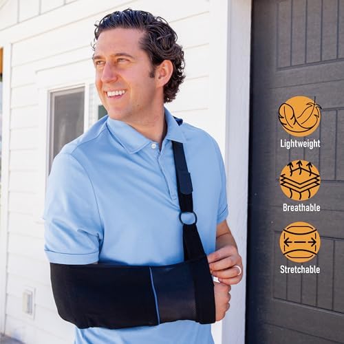Comforband Arm Sling – Lightweight & Breathable Medical Sling with Adjustable Shoulder Strap for Torn Rotator Cuff, Broken or Fractured Forearm Bones (X-Large)