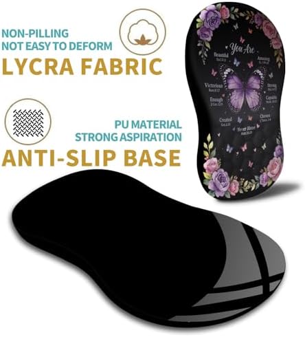 Hokafenle Ergonomic Mouse Pad Wrist Support with Massage Design, Wrist Rest Pain Relief Mousepad with Memory Foam&Non-Slip PU Base, Mouse Pads for Wireless Mouse & Desk (12x8 inch,You are)