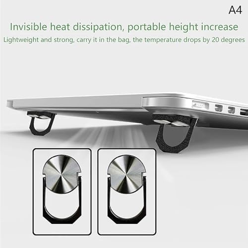 Foldable Laptop Cooling Stand with Ergonomic Height Alloy Computer Holder for 13-17Inch Notebook Office Home Use Ergonomic Laptop Stand for Office and Home