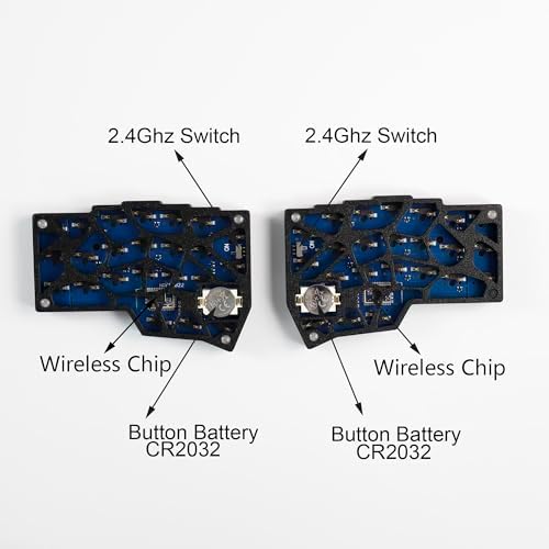YMDK 2.4Ghz Wireless Split Keyboard Corne V4 46 Keys Ergonomic Hotswappable 40% Layout 3D Resin Vial All Key Programmable Mini Independent Gaming Keyboard Kit