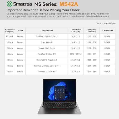 Smatree MS42 Protective Sleeve with Stand for 13 inch Lenovo Yoga 6 Gen 8