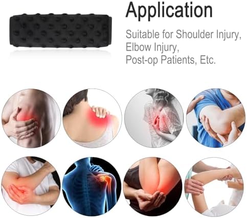 Cushioned Arm Sling Padding for Neck Slim Sling Pad Neck Strap Cushion Comfort Shoulder Support Rotator Cuff Surgery Arm Immobilizer Brace Carry Padded Cover Pillow Wrist Hand Injury, Pack of 2 Black