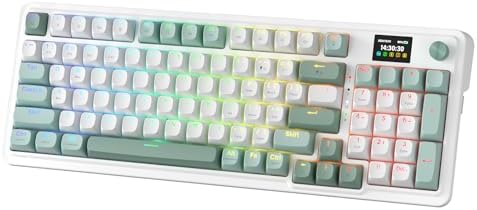 Redragon K719 PRO Wireless 95-Key Gasket Gaming Keyboard, TFT Screen & Knob