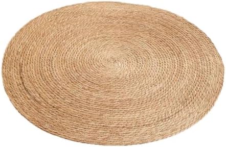 Natural Woven Straw Floor Cushion Round Braided Mat for Yoga Meditation