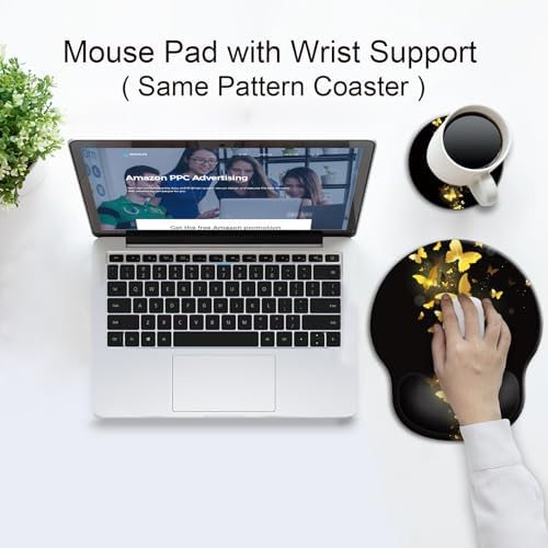 Ergonomic Mouse Pad with Wrist Rest Support,Gel Mouse Pads for Desk