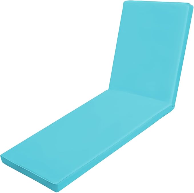 Outdoor Chaise Lounge Cushions for Patio, Lounge Chair Cushions, Waterproof Replacement Seat Pads for Outdoor Furniture (1, Teal, 80"x26"x3")