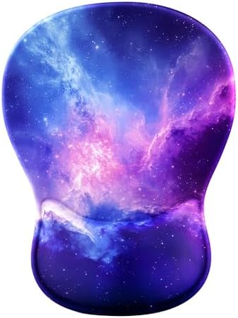 Ergonomic Mouse Pad with Wrist Rest - Gel Wrist Support Mousepad with Non-Slip PU Base for Computer, Laptop, Office & Home