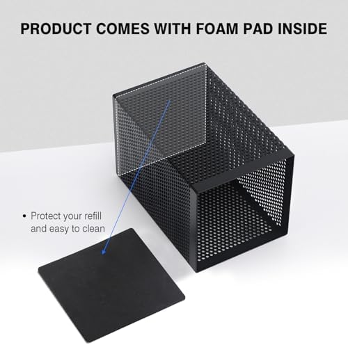 Comix 2 Packs Mesh Pen Holder, Desk Organizer for Home Office, Black