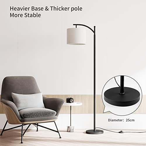 SUNMORY Arc Floor Lamp, Modern Floor Lamp with Remote Control and 9W Bulb