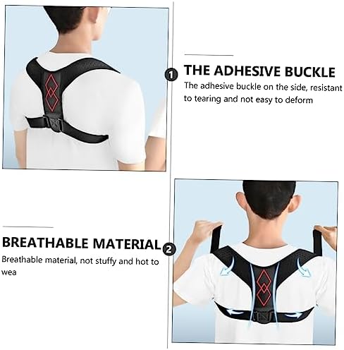KOMBIUDA Adjustable Invisible Back Brace Posture Corrector for Men Women Ergonomic Design for Spine Alignment Suitable for Indoor Outdoor Use Comfortable and Durable Materials