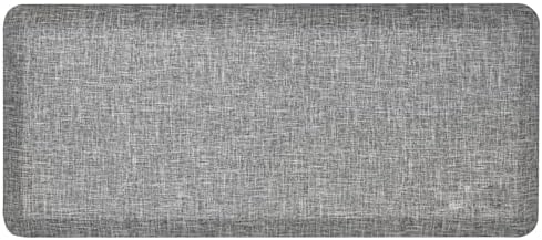 Anti Slip 7/8 inchs Anti Fatigue Kitchen Floor Mat, Ergonomic Comfort Standing Mat, Waterproof Kitchen Runner for Home, Kitchen, Office, Laundry, Garage (Light Gray, 17.3" x 39" -0.87")