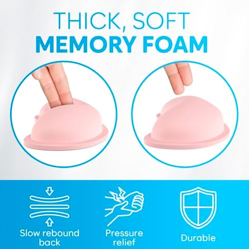 KLIM Mouse & Keyboard Wrist Rest Set - Silky Gel Memory Foam - Ergonomic Wrist Rest for Computer Keyboard, Wrist Pad for Keyboard + Wrist Rest for Mouse - for Gaming and Office - Pain Relief - Pink