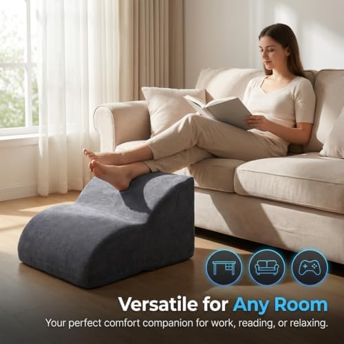 Foot Rest for Under Desk at Work, 2-Step Foam Foot Stool, Washable