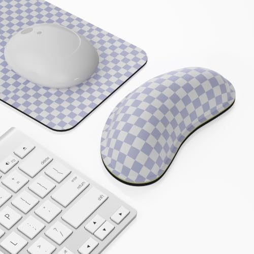 Dapesuom Mouse Wrist Rest, Cute Ergonomic Memory Foam Mouse Wrist for Computer Desk Mats Support, Hand Rest Pad Cushion for Gaming, Office, Laptop, Men, Women, Pain Relief & Easy Typing, Lilac Grey