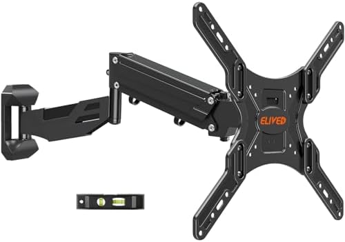 ELIVED Height Adjustable TV Mount for Most 26-55 Inch tvs, Holds 11-66 lbs, Spring Arm Full Motion Swivel Tilt Articulating TV Wall Mount Bracket, Max VESA 400x400mm
